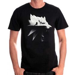 Tričko Witcher - Wolf Silhouette S