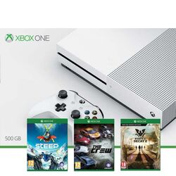 Xbox One S 500GB + 3 mesačný Game Pass + 3 mesačný Xbox Live Gold + Steep + The Crew